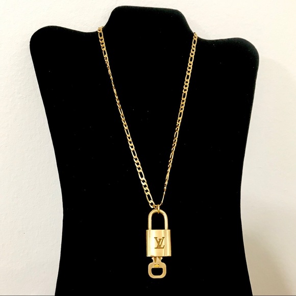 Louis Vuitton Jewelry - Louis Vuitton Lock and key on Gold Tone Necklace